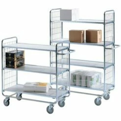 Wagen Met Geplastificeerde Houten Legborden - 4 Legborden - Draagvermogen 200 Kg -FACOM Winkel AIG391362 1