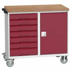 Onderhoudswagen Verrijdbaar Verso Met Laden En Deuren 1050x600x980 Mm - Bott