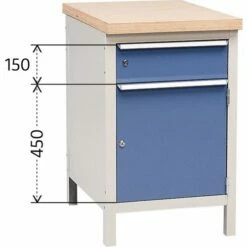 Werkbank Zonder Blad Modul 52 Met Kast En Lade -FACOM Winkel AIG400152