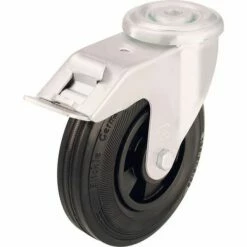 Zwenkwiel Met Boutgat En Rem - Draagvermogen 50 Tot 205 Kg - Zwart