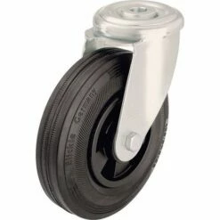 Zwenkwiel Met Boutgat - Draagvermogen 50 Tot 205 Kg - Zwart