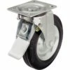 Zwenkwiel Met Grondplaat Geremd - Draagvermogen 100 Tot 600 Kg