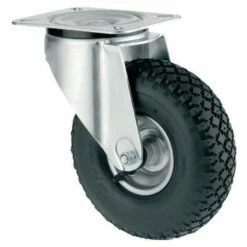 Zwenkwiel Met Grondplaat - Draagvermogen 75 Tot 200 Kg - Luchtband