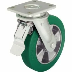 Zwenkwiel Met Rem En Plaat - Draagvermogen 550 Tot 800 Kg