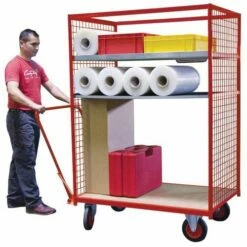 Hoge Wagen Met Gaaswanden - 2 Zijden - Draagvermogen 500 kg - FIMM