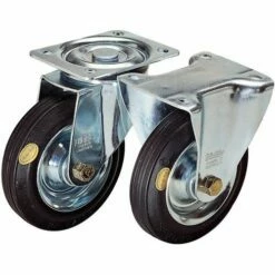 Bokwiel Met Grondplaat - Draagvermogen 100 Tot 450 Kg