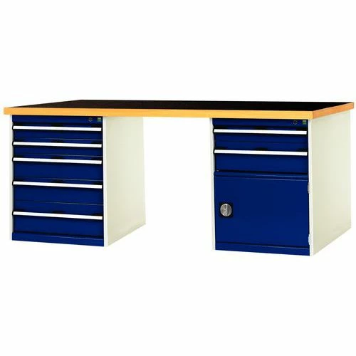 Werkbank Cubio Combi Met 2 Ladekasten - Arphenol 7 Werkbank Cubio Combi Met 2 Ladekasten - Arphenol - Afbeelding 5