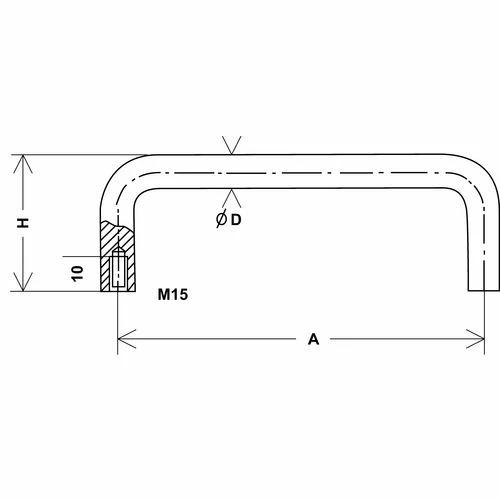 Rvs Handgreep Model Nevada 4 Rvs Handgreep Model Nevada - Afbeelding 2