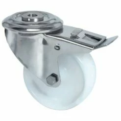 Zwenkwiel Met Boutgat Geremd - Draagvermogen 150 Kg