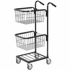 Minitrolley - 2 Mandjes - 4 Zwenkwielen - KONGAMEK