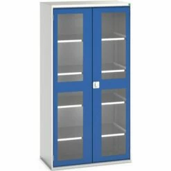 Hoge Kast Verso 1050x550x2000mm Met Raamdeur En 4 Legborden - BOTT