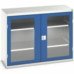 Hoge Kast Verso 1300x550x1000mm Met Raamdeur En 2 Legborden - BOTT