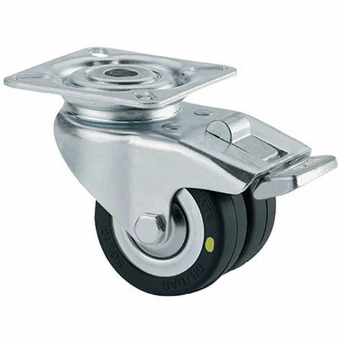 Zwenkwiel Agila Twin Enkel Wielrem Elektrisch Geleidend Met Boutgat 3 Zwenkwiel Agila Twin Enkel Wielrem Elektrisch Geleidend Met Boutgat