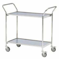 Verrijdbare Tafel Met Grijze Afwerking En Twee Handgrepen - 2 Plateaus - Draagvermogen 150 Kg -FACOM Winkel AIG6139936