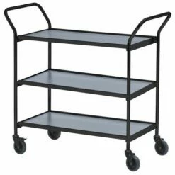 Verrijdbare Tafel Met Zwarte Afwerking - 3 Plateaus - Draagvermogen 150 Kg -FACOM Winkel AIG6140187