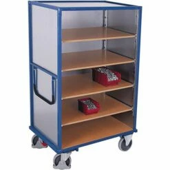 Wagen Met Stalen Wanden En 5 plateaus - 500 kg