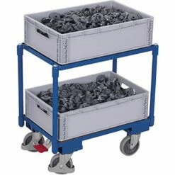 Euro-System Wagen Met 2 Laadvlakken 10 Mm Rand