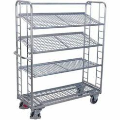 Legbordwagen Met 4 Draadgaasbodem