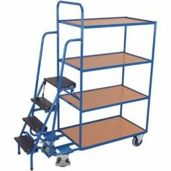 Orderverzamelwagen Met 4 Laadvlakken Hoog