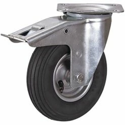 Zwenkwiel Met Luchtbandrem 200 X 50 Mm Zwart