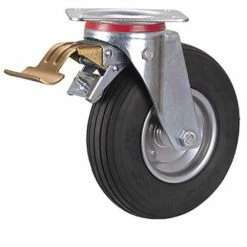 Zwenkwiel Met Luchtbandrem 230 X 65 Mm Zwart