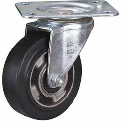 Zwenkwiel Elastisch Rubber 125 X 40 Mm Zwart