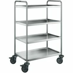 Serveerwagen SW 8 X 5-4 Met Kunststof Wielen - Blanco