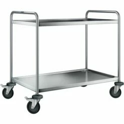 Serveerwagen SW 10 X 6-2 BASIC Met Staalverzinkte Wielen - Blanco