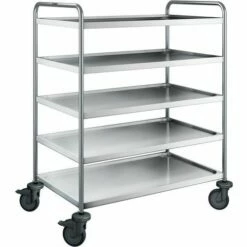 Serveerwagen SW 10 X 6-5 BASIC Met Kunststof Wielen - Blanco