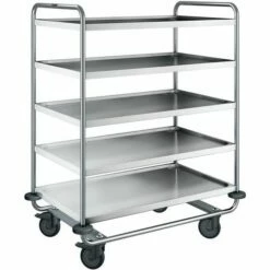 Serveerwagen SW 10 X 6-5 Met Kunststof Wielen - Blanco