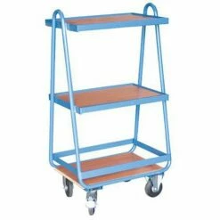 Serveerwagen Met 3 Houten Dienbladen 600 X 400 Mm - FIMM