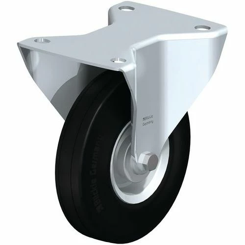 Vast Stalen Wiel, Rubberband, Aluminium Velg - Blickle 7 Vast Stalen Wiel, Rubberband, Aluminium Velg - Blickle - Afbeelding 5