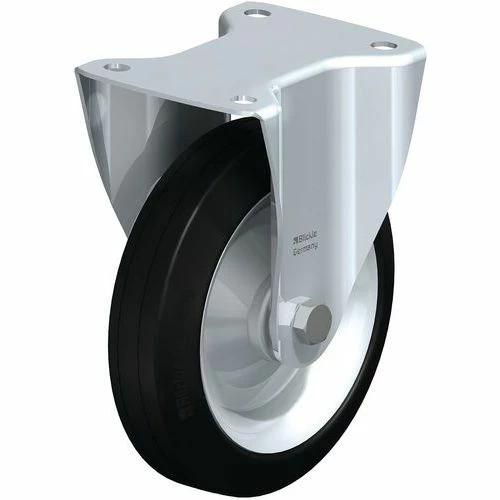 Vast Stalen Wiel, Rubberband, Aluminium Velg - Blickle 5 Vast Stalen Wiel, Rubberband, Aluminium Velg - Blickle - Afbeelding 3