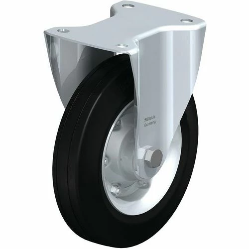 Vast Stalen Wiel, Rubberband, Aluminium Velg - Blickle 6 Vast Stalen Wiel, Rubberband, Aluminium Velg - Blickle - Afbeelding 4