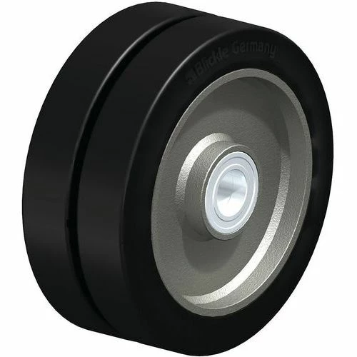 Dubbel Wiel, Rubberband, Stalen Behuizing - Blickle 4 Dubbel Wiel, Rubberband, Stalen Behuizing - Blickle - Afbeelding 2