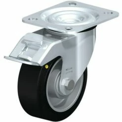 Stalen Zwenkwiel, Rubberen Band, Aluminium Behuizing - Blickle