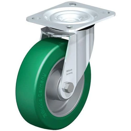 Stalen Zwenkwiel, PU-band, Aluminium Behuizing - Blickle 5 Stalen Zwenkwiel, PU-band, Aluminium Behuizing - Blickle - Afbeelding 3