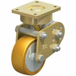 Stalen Zwenkwiel, Veer, PU-band, Aluminium Behuizing - Blickle