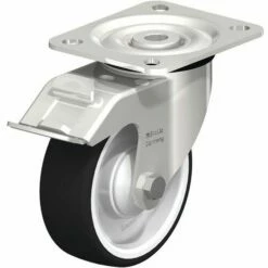 Stalen Dubbele Zwenkwielen, Extrathane® PU-band, Gietijzeren Behuizing