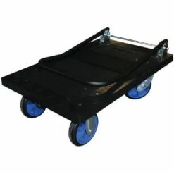 Transportwagen Kunststof Met Neerklapbare Achterwand 500kg Rubber Wiel