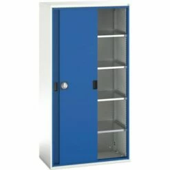 Hoge Kast Verso 1050x550x2000mm Met Schuifdeur En 4 Legborden - BOTT