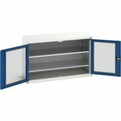 Hoge Kast Verso 1300x550x800mm Met Raamdeur En 2 Legborden - BOTT