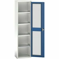 Hoge Kast Verso 525x350x2000mm Met Raamdeur En 4 Legborden - BOTT