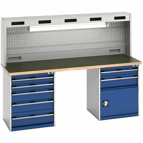 Werkbank Cubio Combi Met 2 Ladekasten - Arphenol 10 Werkbank Cubio Combi Met 2 Ladekasten - Arphenol - Afbeelding 8